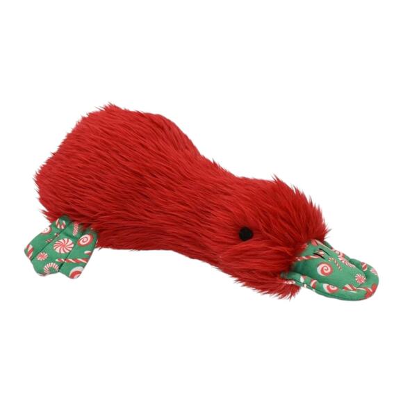 Duckworth Multipet Red Peppermint Holiday Soft‎ Plush Squeaky 12" Dog Toy Cuddle - Picture 1 of 3